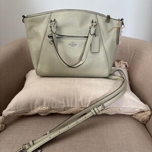 Coach Sage Green Leather Satchel